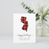 prettige feestdagen | Warm Wishes New Jersey Briefkaart (Staand voorkant)