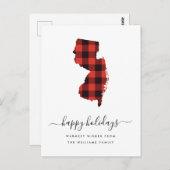 prettige feestdagen | Warm Wishes New Jersey Briefkaart (Voorkant / Achterkant)