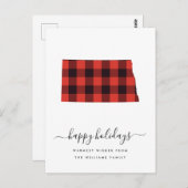 prettige feestdagen | Warm Wishes North Dakota Briefkaart (Voorkant / Achterkant)