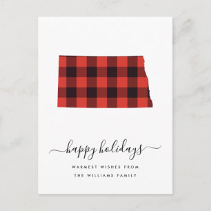 prettige feestdagen Warm Wishes North Dakota Briefkaart