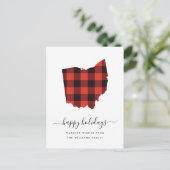 prettige feestdagen | Warm Wishes Ohio Briefkaart (Staand voorkant)
