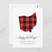 prettige feestdagen | Warm Wishes Ohio Briefkaart (Voorkant / Achterkant)