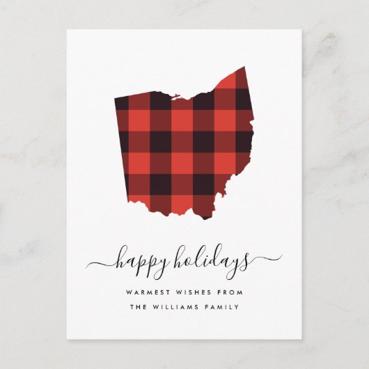 prettige feestdagen | Warm Wishes Ohio Briefkaart (Voorkant)