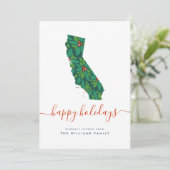 prettige feestdagen Warm Wishes uit Californië (Staand voorkant)