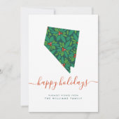 prettige feestdagen Warm Wishes uit Nevada (Voorkant)