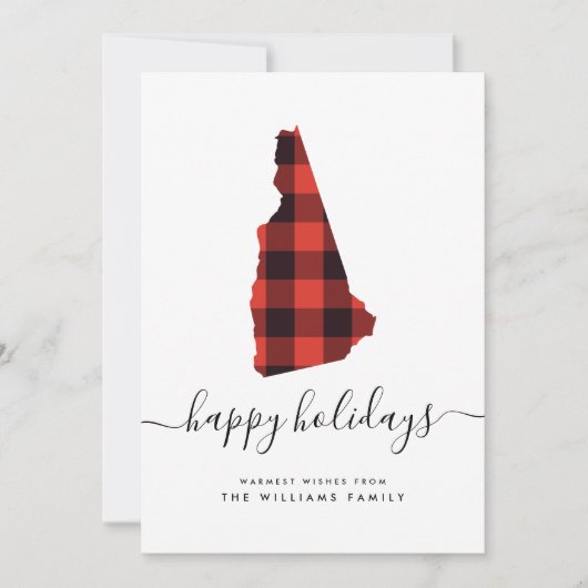 prettige feestdagen Warm Wishes uit New Hampshire (Voorkant)