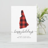 prettige feestdagen Warm Wishes uit New Hampshire (Staand voorkant)