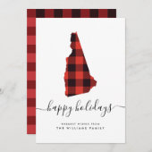 prettige feestdagen Warm Wishes uit New Hampshire (Voorkant / Achterkant)