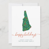 prettige feestdagen Warm Wishes uit New Hampshire (Voorkant)