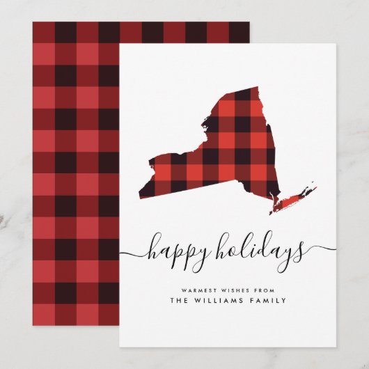 prettige feestdagen Warm Wishes uit New York (Voorkant / Achterkant)