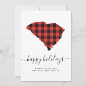 prettige feestdagen Warm Wishes uit South Carolina (Voorkant)