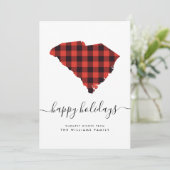 prettige feestdagen Warm Wishes uit South Carolina (Staand voorkant)