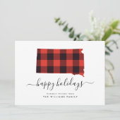 prettige feestdagen Warm Wishes uit South Dakota (Staand voorkant)