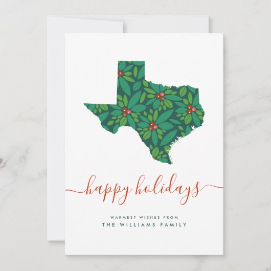 prettige feestdagen Warm Wishes uit Texas (Voorkant)