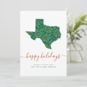 prettige feestdagen Warm Wishes uit Texas (Staand voorkant)