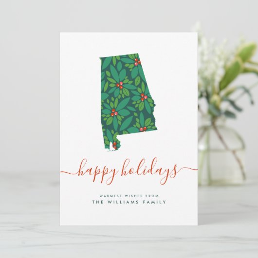 prettige feestdagen Warm Wishes van Alabama (Staand voorkant)