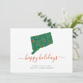 prettige feestdagen Warm Wishes van Connecticut (Staand voorkant)