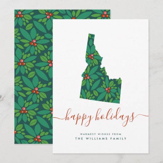 prettige feestdagen Warm Wishes van Idaho (Voorkant / Achterkant)