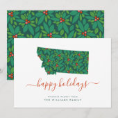 prettige feestdagen Warm Wishes van Montana (Voorkant / Achterkant)