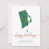 prettige feestdagen Warm Wishes van Rhode Island (Voorkant)