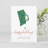 prettige feestdagen Warm Wishes van Rhode Island (Staand voorkant)