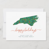 prettige feestdagen Warm Wwish from North Carolina (Voorkant)