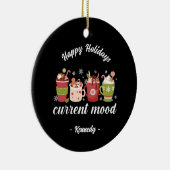 Prettige feestdagen - warme cacao keramisch ornament (Rechts)