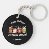 Prettige feestdagen - warme cacao sleutelhanger (Achterkant)