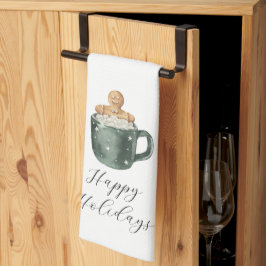 prettige feestdagen  warme chocolade theedoek