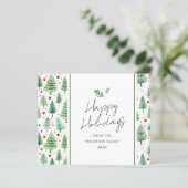 Prettige feestdagen Waterverf (Staand voorkant)