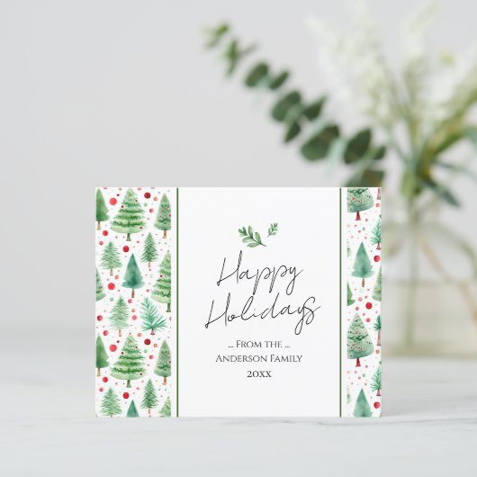 Prettige feestdagen Waterverf (Staand voorkant)