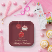 Prettige feestdagen Waterverf Bedrijf Papieren Bordje (Feest)