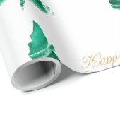 prettige feestdagen Waterverf Cadeaupapier (Rol Hoek)