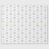 prettige feestdagen Waterverf Citrus Tree Chinoise Cadeaupapier (Vlak)