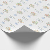 prettige feestdagen Waterverf Citrus Tree Chinoise Cadeaupapier (Hoek)