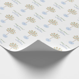 prettige feestdagen Waterverf Citrus Tree Chinoise Cadeaupapier