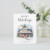 Prettige feestdagen Waterverf Feestelijke kerst (Staand voorkant)