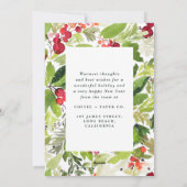 prettige feestdagen waterverf floral corporate feestdagenkaart (Achterkant)