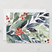 Prettige feestdagen Waterverf Floral Feestdagenkaart (Achterkant)