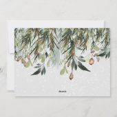 prettige feestdagen waterverf foliage feestdagenkaart (Achterkant)
