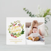 prettige feestdagen waterverf foto (Staand Voorkant)