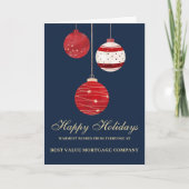 Prettige feestdagen Waterverf gepersonaliseerde za Kaart (Voorkant)