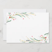 Prettige feestdagen Waterverf Green Business Feestdagenkaart (Achterkant)