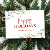 Prettige feestdagen Waterverf Green Business Feestdagenkaart