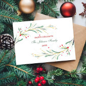 Prettige feestdagen Waterverf groen Feestdagenkaart