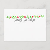 prettige feestdagen, waterverf kerstbanner briefkaart (Voorkant)