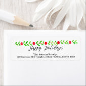 prettige feestdagen, waterverf kerstbanner etiket (Insitu)