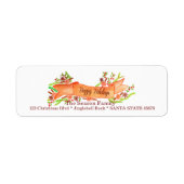 prettige feestdagen, waterverf kerstbanner etiket (Voorkant)