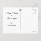 prettige feestdagen Waterverf kerstbomen  Briefkaart (Achterkant)