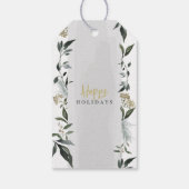 prettige feestdagen waterverf kerstmis cadeaulabel (Achterkant)